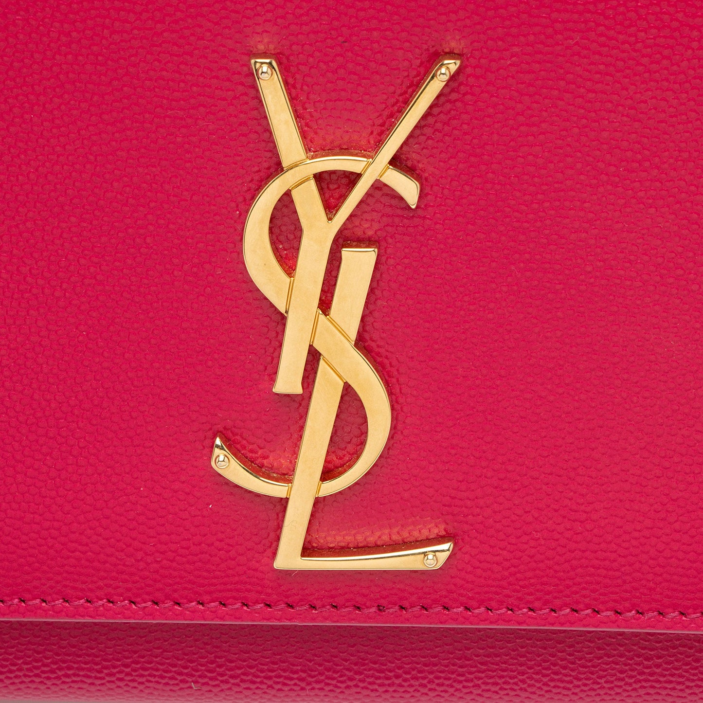 Saint Laurent Grain de Poudre Monogram Kate Clutch