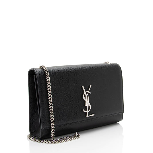 Saint Laurent Grain de Poudre Monogram Kate Medium Shoulder Bag