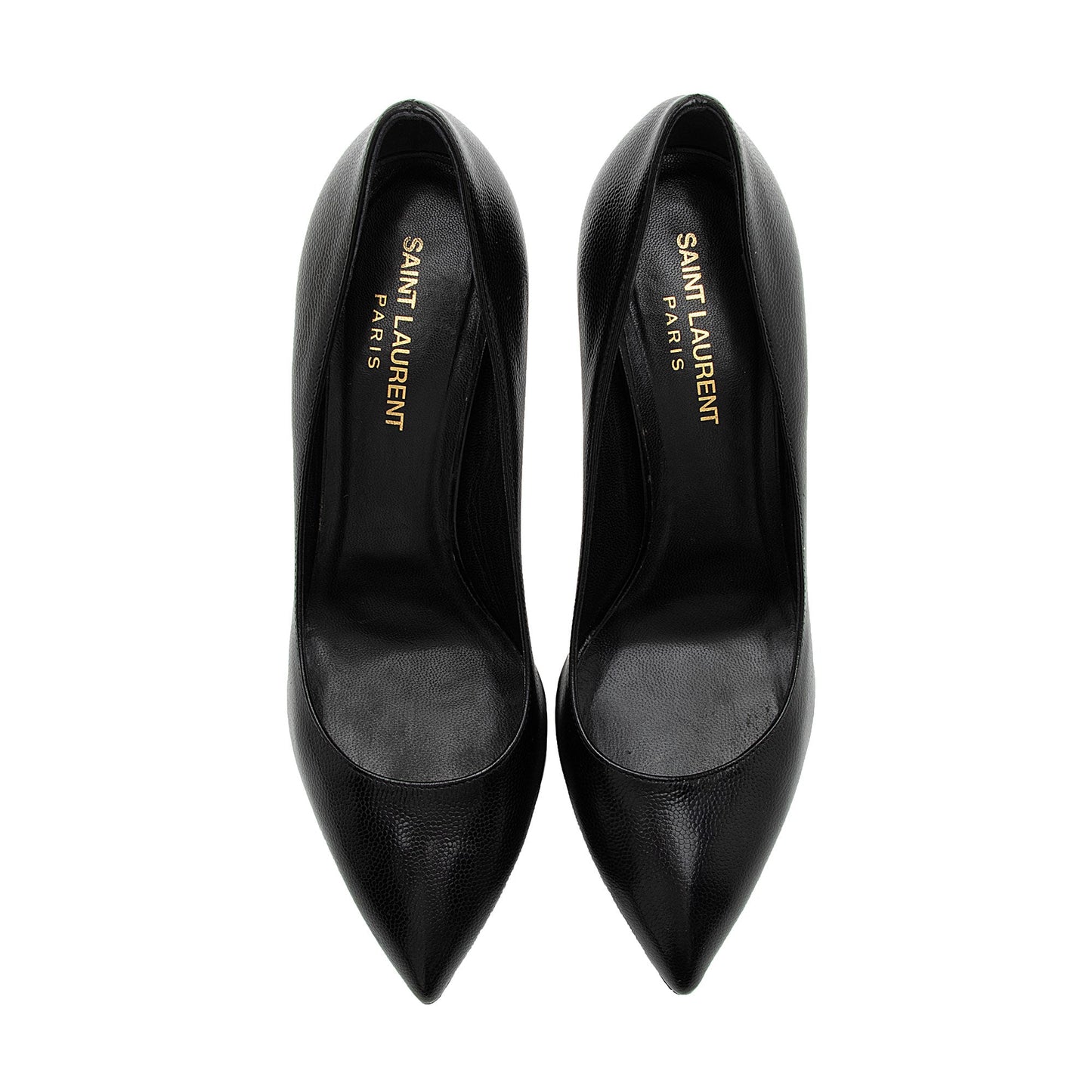 Saint Laurent Grained Calfskin Janis Platform Pumps - Size 7.5 / 37.5 (SHF-CltUy4)