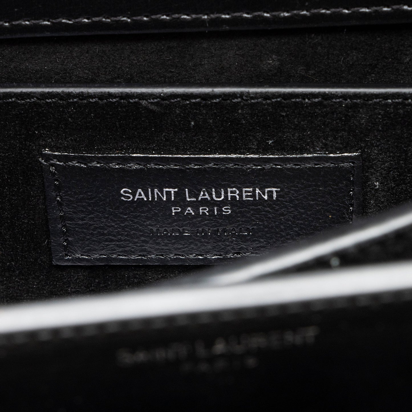 Saint Laurent Grained Calfskin Monogram Sunset Medium Shoulder Bag (SHF-23813)