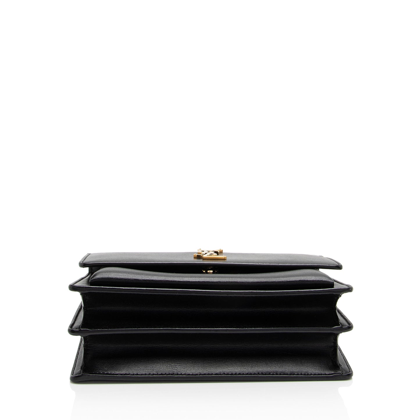 Saint Laurent Grained Calfskin Monogram Sunset Medium Shoulder Bag (SHF-8Ji2ue)