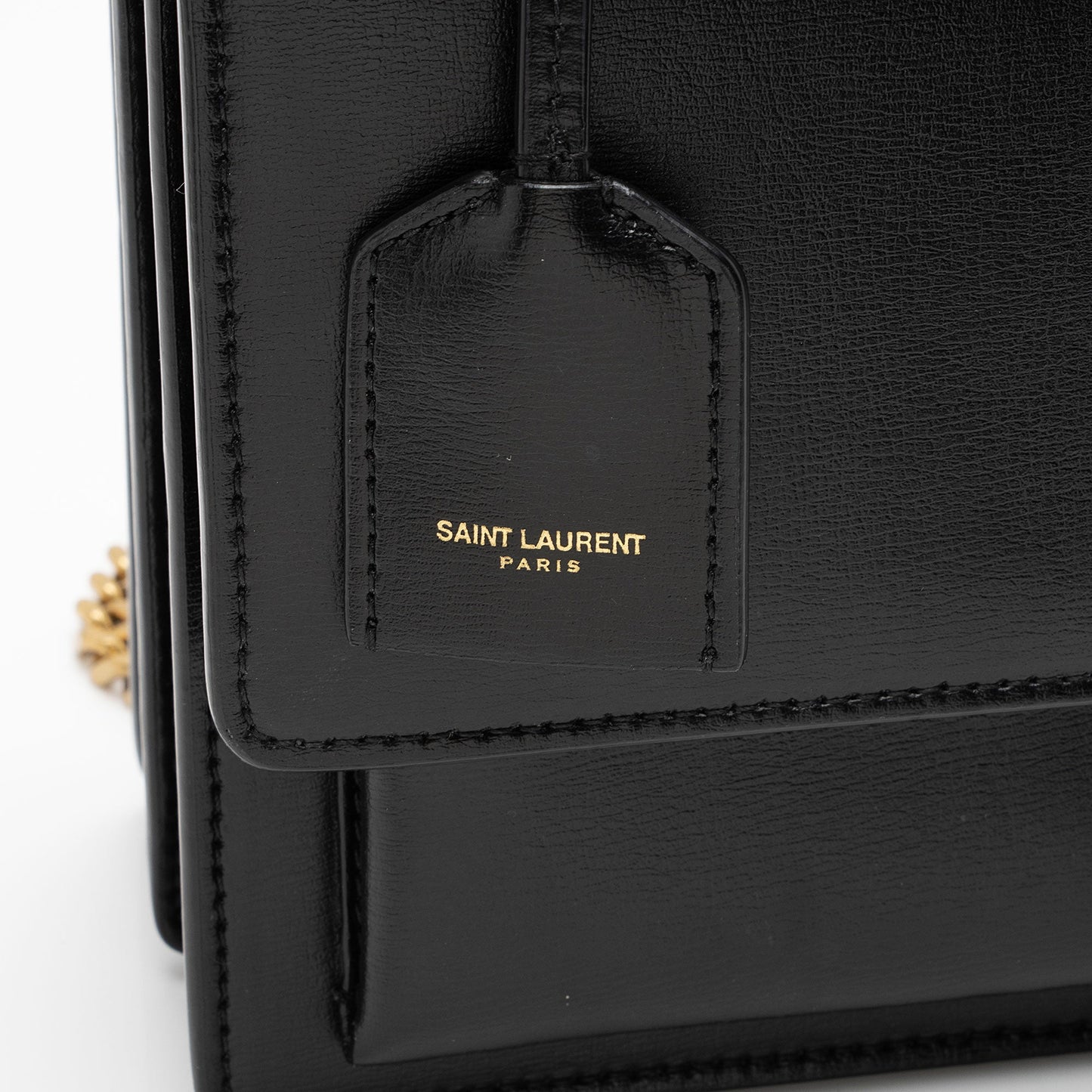 Saint Laurent Grained Calfskin Monogram Sunset Medium Shoulder Bag (SHF-8Ji2ue)