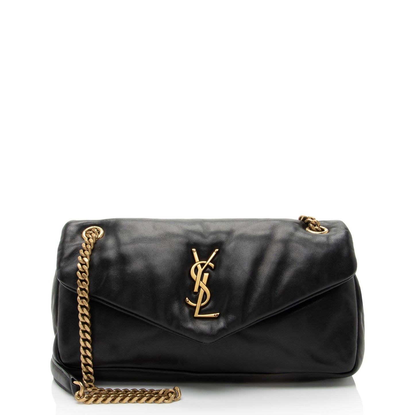 Saint Laurent Lambskin Monogram Calypso Small Shoulder Bag