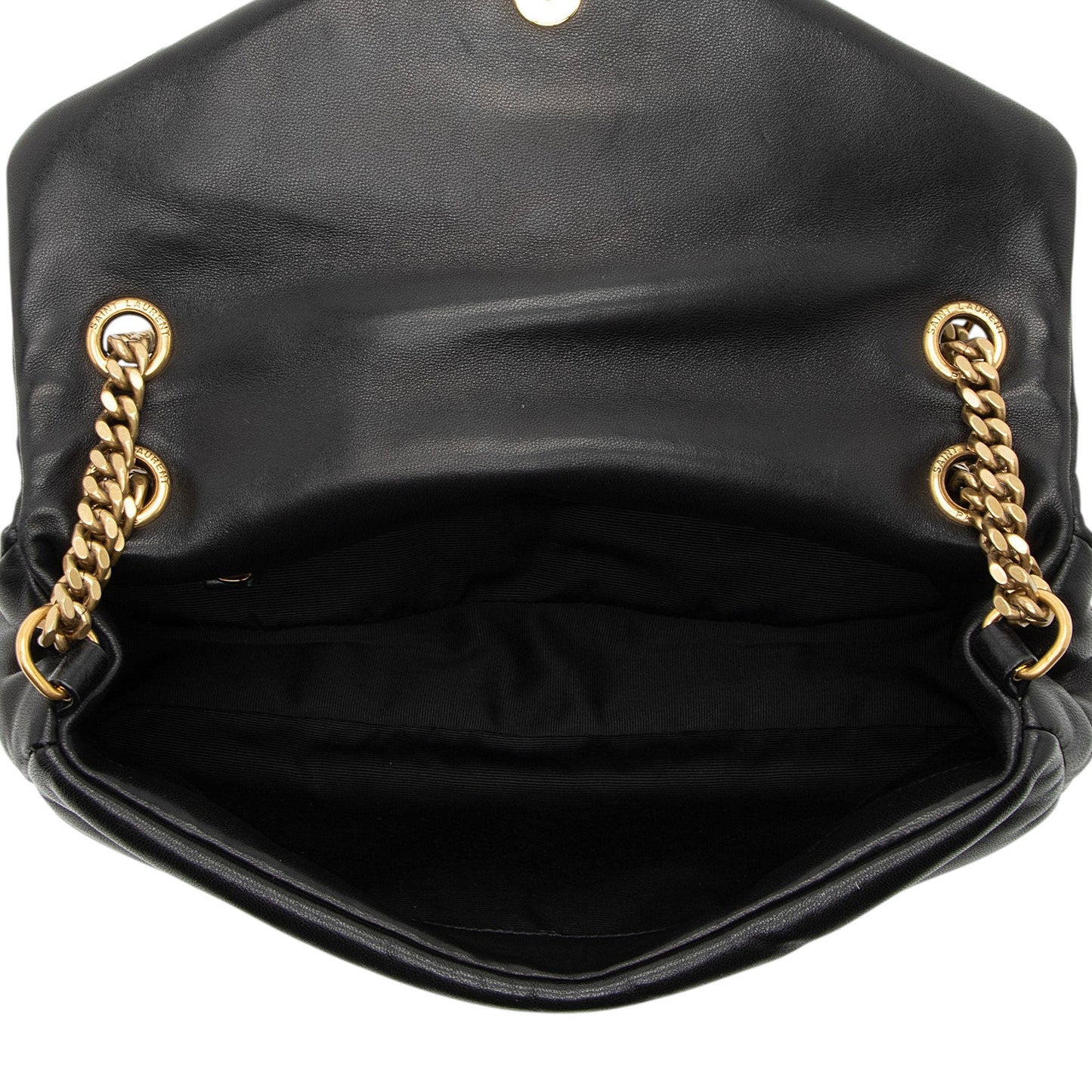 Saint Laurent Lambskin Monogram Calypso Small Shoulder Bag