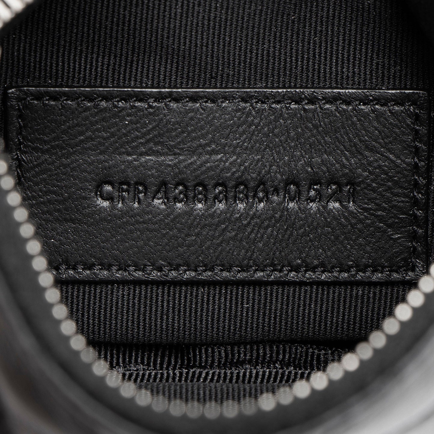Saint Laurent Lambskin Monogram Cassandre Key Pouch