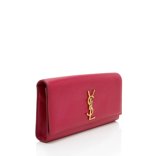 Saint Laurent Leather Monogram Kate Clutch