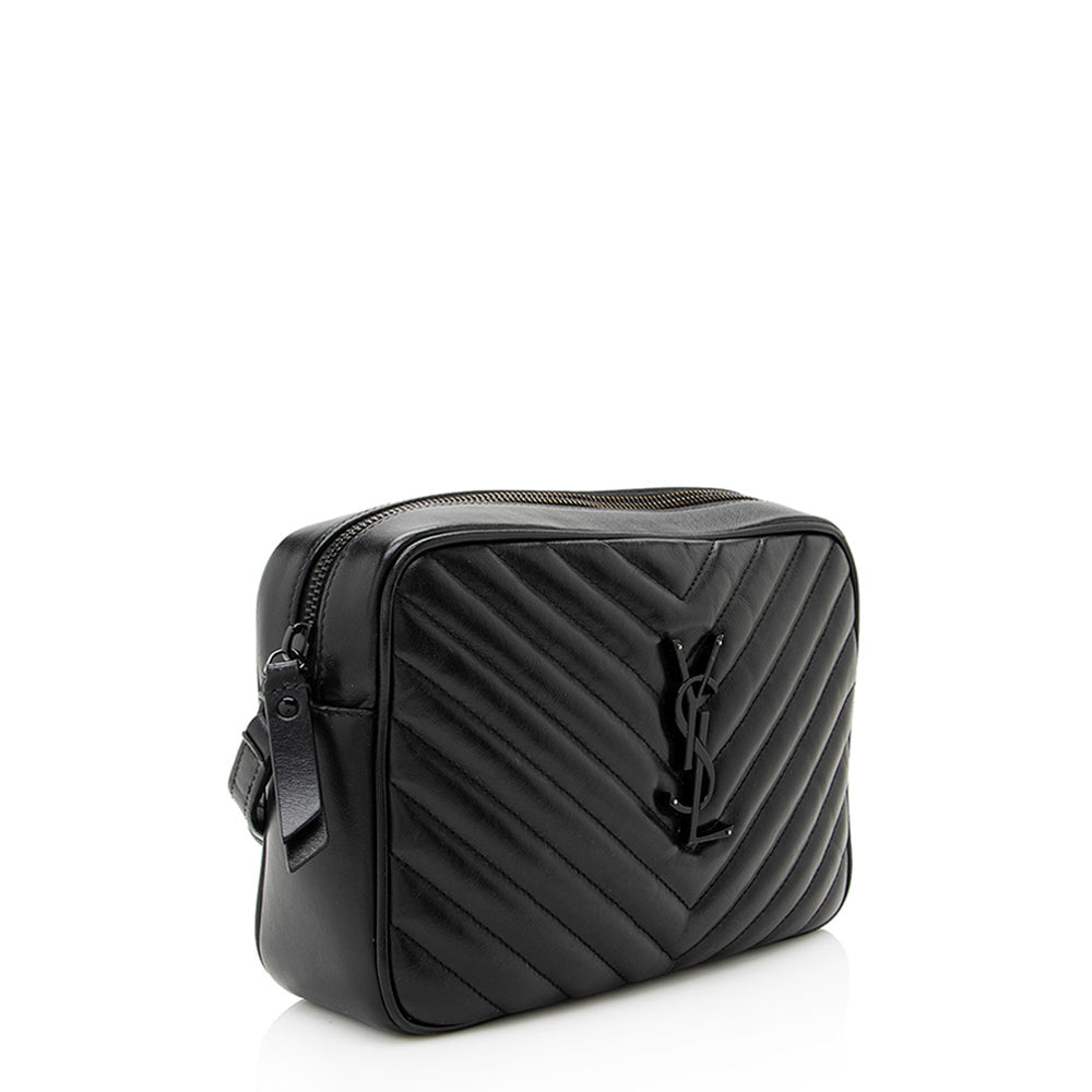 Saint Laurent Matelasse Calfskin Lou Camera Bag (SHF-19945)