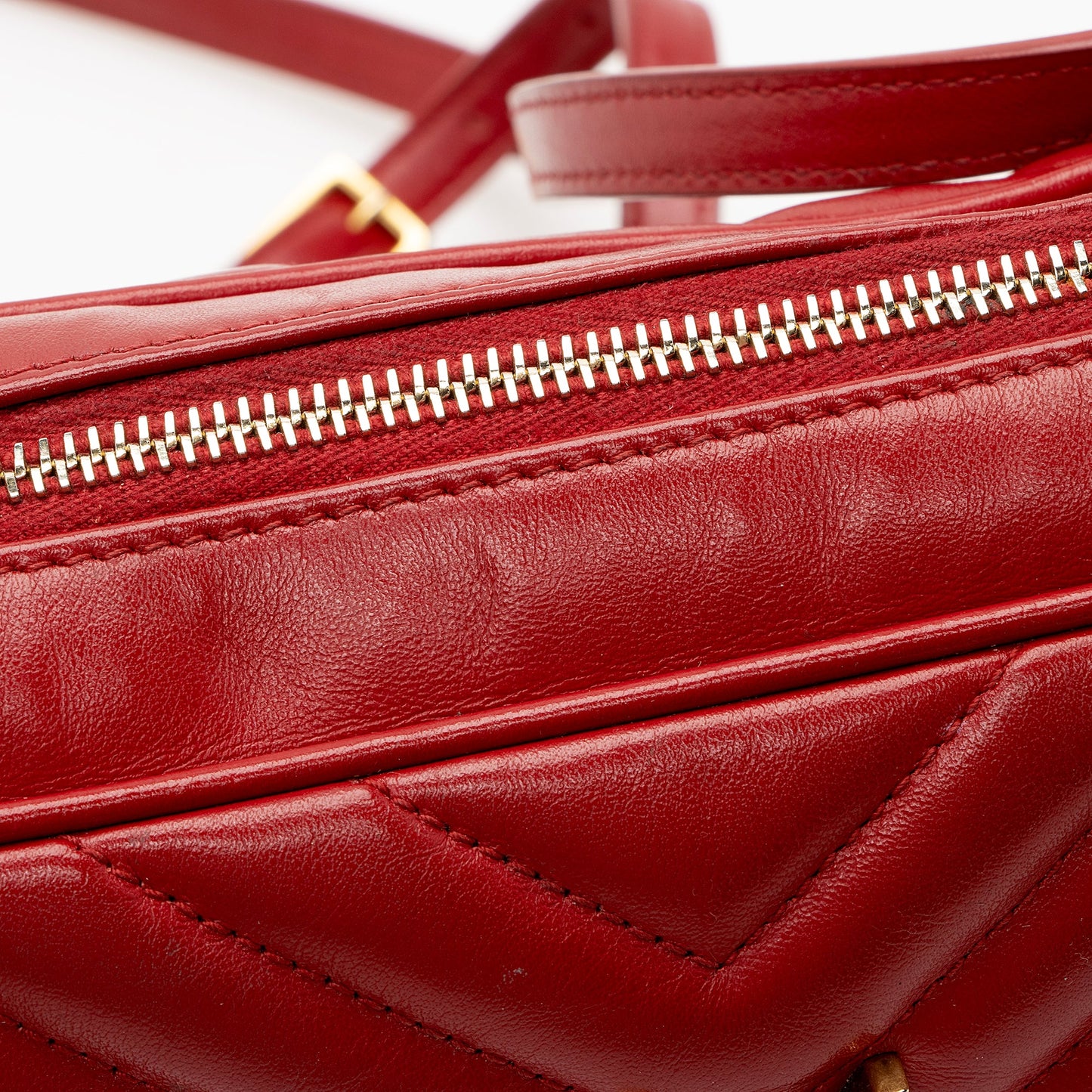 Saint Laurent Matelasse Calfskin Monogram Lou Camera Bag (SHF-22724)