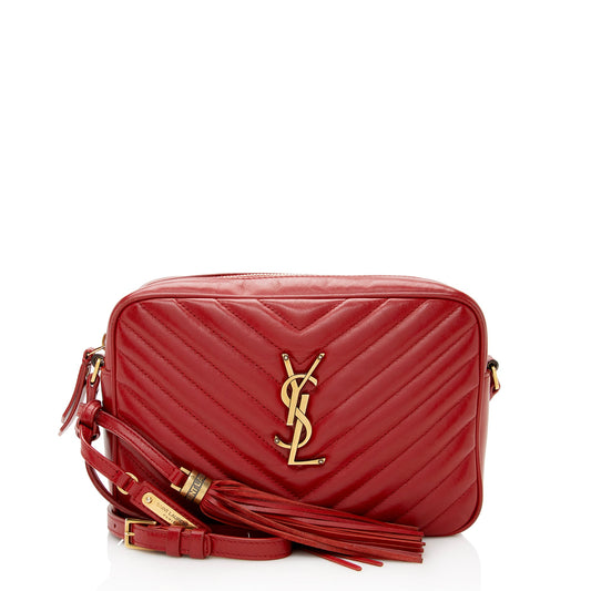Saint Laurent Matelasse Calfskin Monogram Lou Camera Bag (SHF-22724)