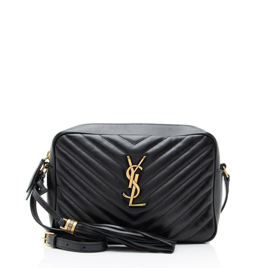 Saint Laurent Matelasse Calfskin Monogram Lou Camera Bag (SHF-23153)