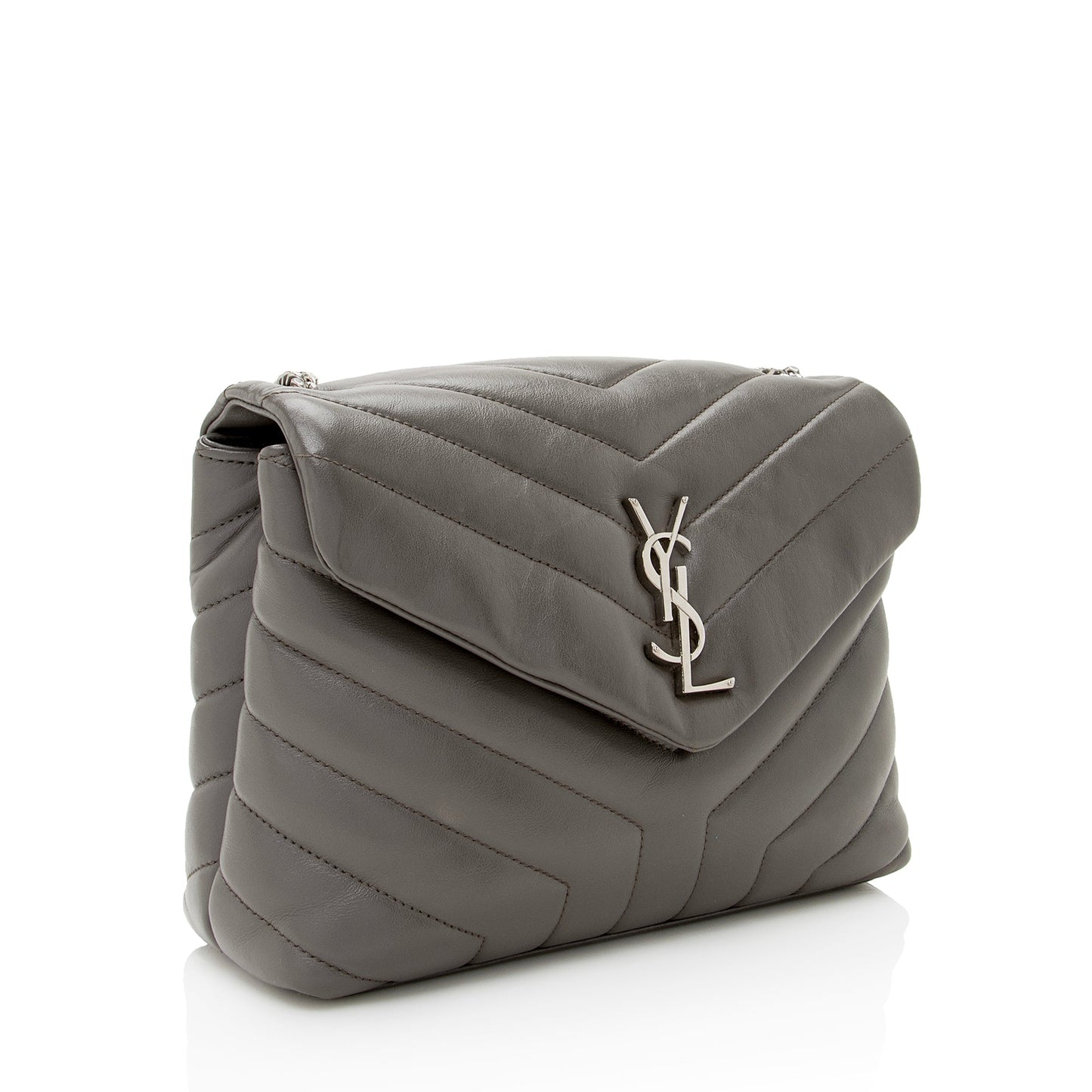 Saint Laurent Matelasse Calfskin LouLou Chain Small Crossbody Bag (SHF-22723)