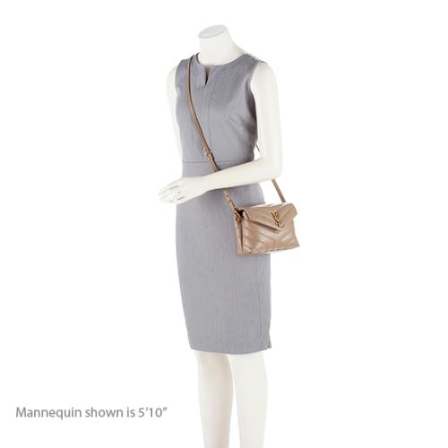 Saint Laurent Matelasse Calfskin Monogram LouLou Toy Crossbody Bag (SHF-23329)
