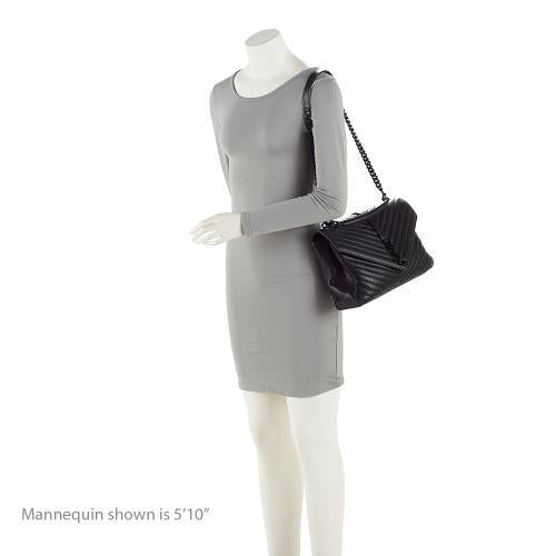 Saint Laurent Matelasse Calfskin Monogram College Large Shoulder Bag (SHF-NTG48D)