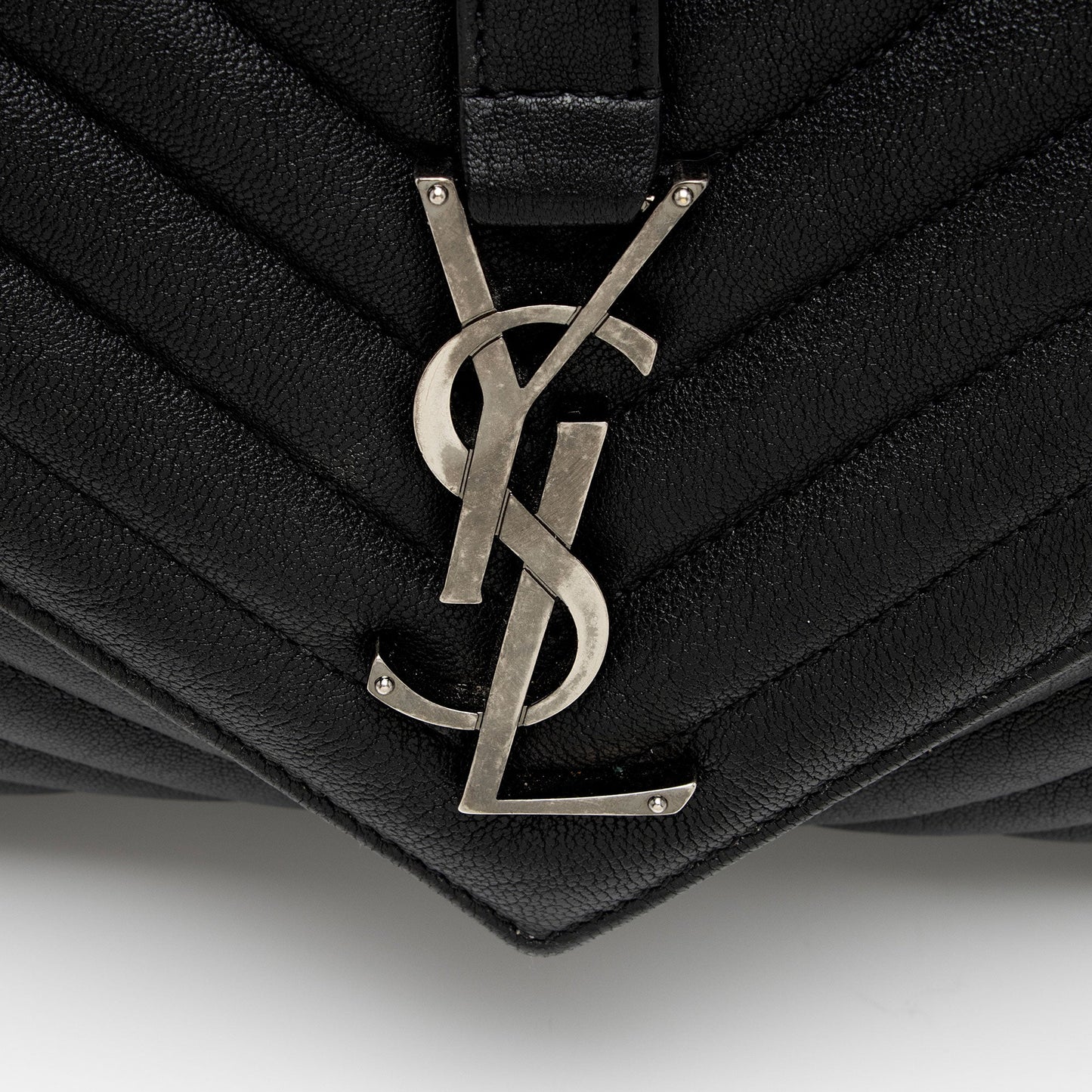 Saint Laurent Matelasse Calfskin Monogram College Large Shoulder Bag (SHF-gvwSDh)
