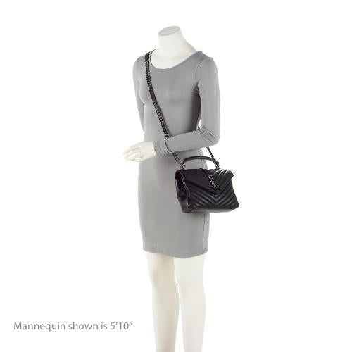 Saint Laurent Matelasse Calfskin Monogram College Medium Shoulder Bag (SHF-MMt0qg)