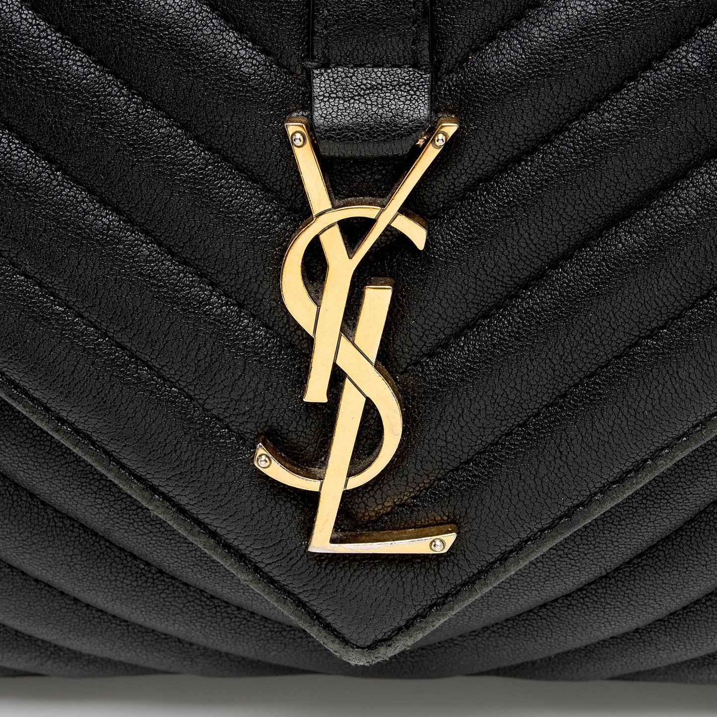 Saint Laurent Matelasse Calfskin Monogram College Medium Shoulder Bag (SHF-p3Eevf)