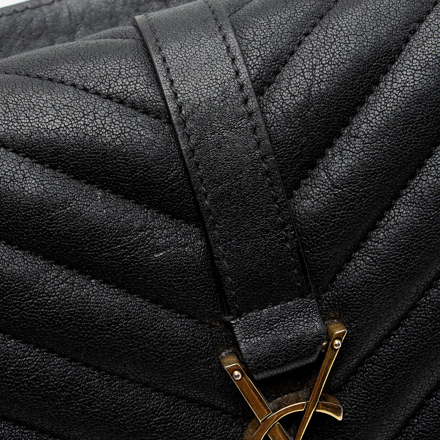 Saint Laurent Matelasse Calfskin Monogram College Medium Shoulder Bag (SHF-p3Eevf)