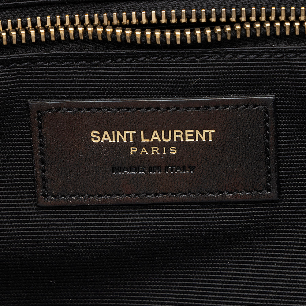 Saint Laurent Matelasse Calfskin Monogram Large Envelope Bag (SHF-19439)