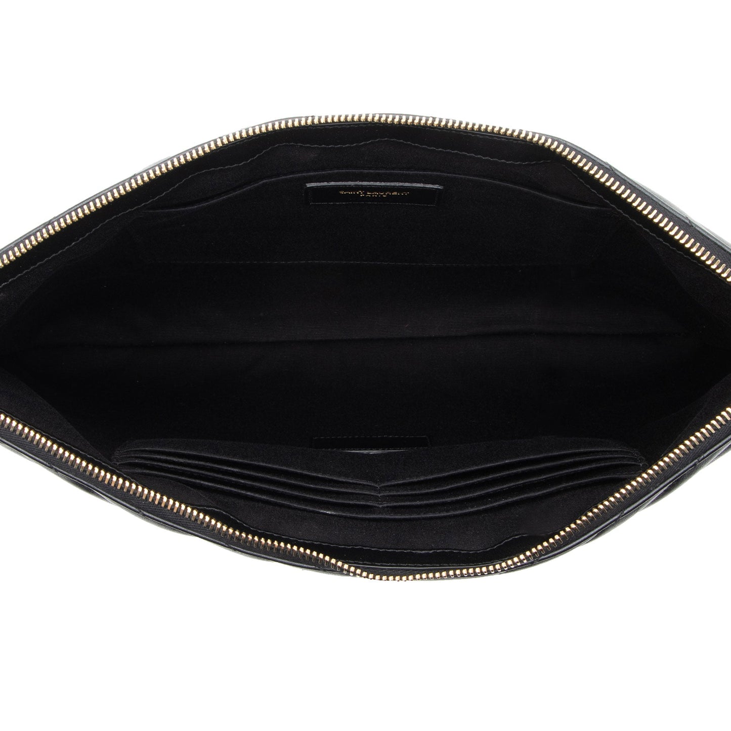 Saint Laurent Matelasse Calfskin Monogram Large Wristlet (SHF-J3F1B7)