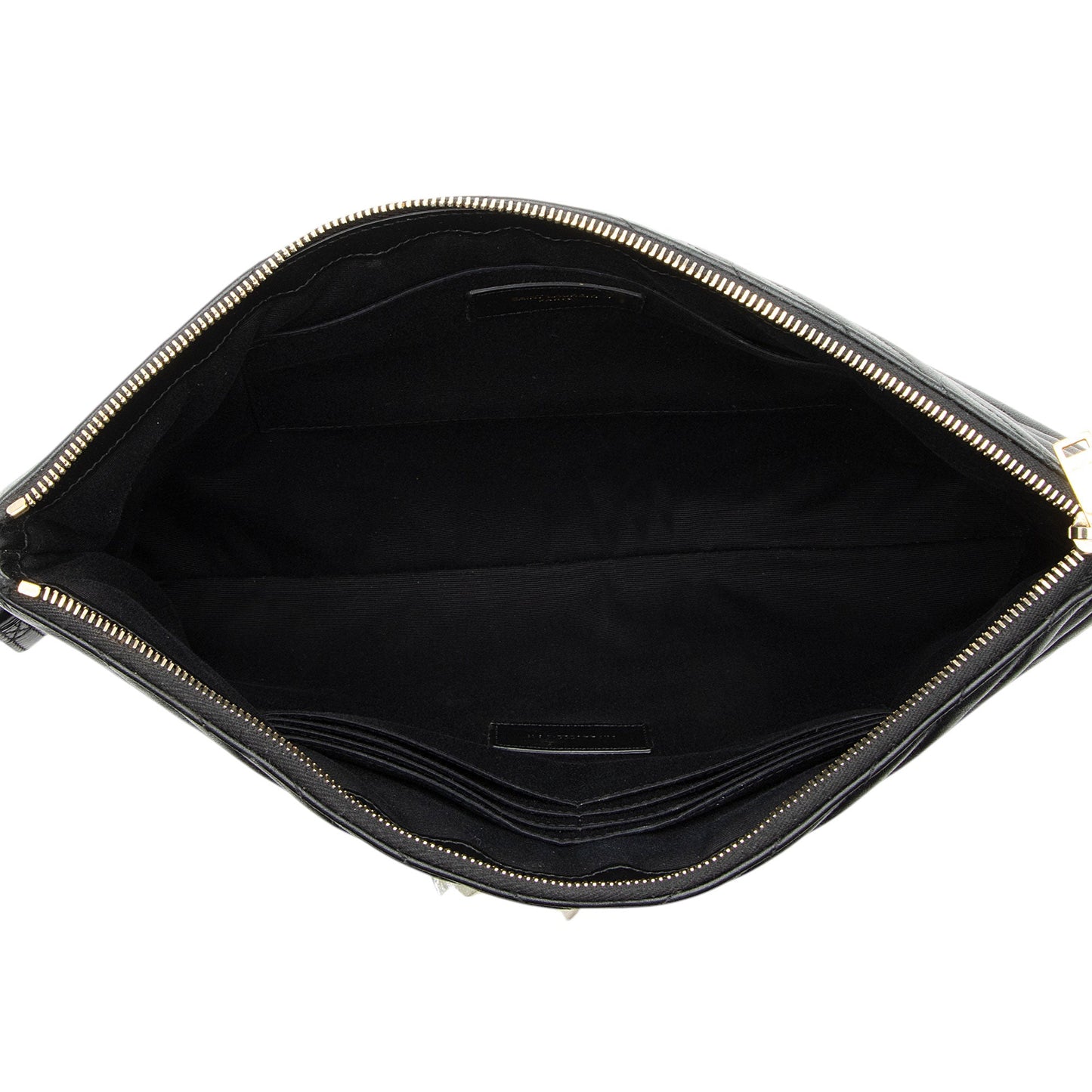 Saint Laurent Matelasse Calfskin Monogram Large Wristlet