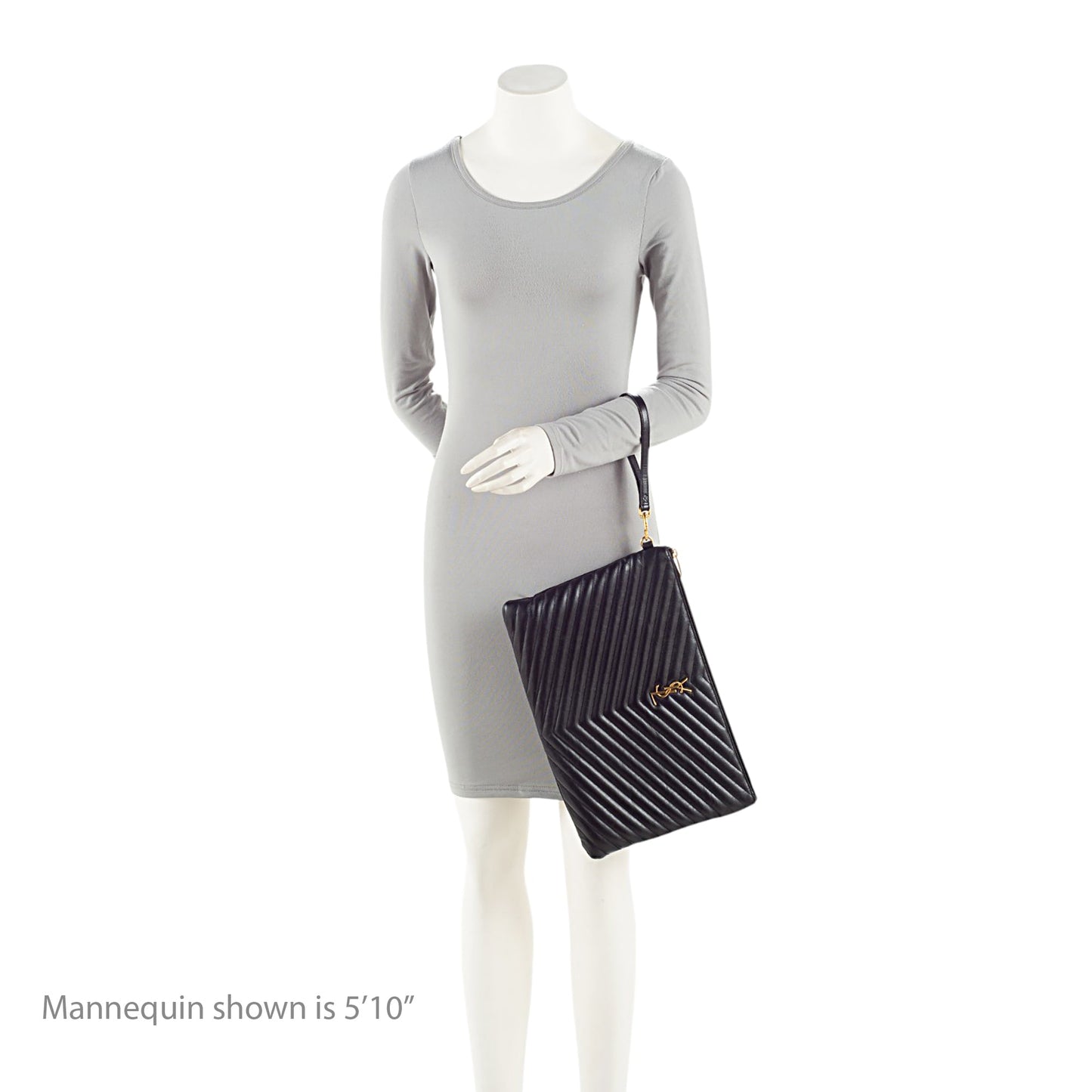 Saint Laurent Matelasse Calfskin Monogram Large Wristlet