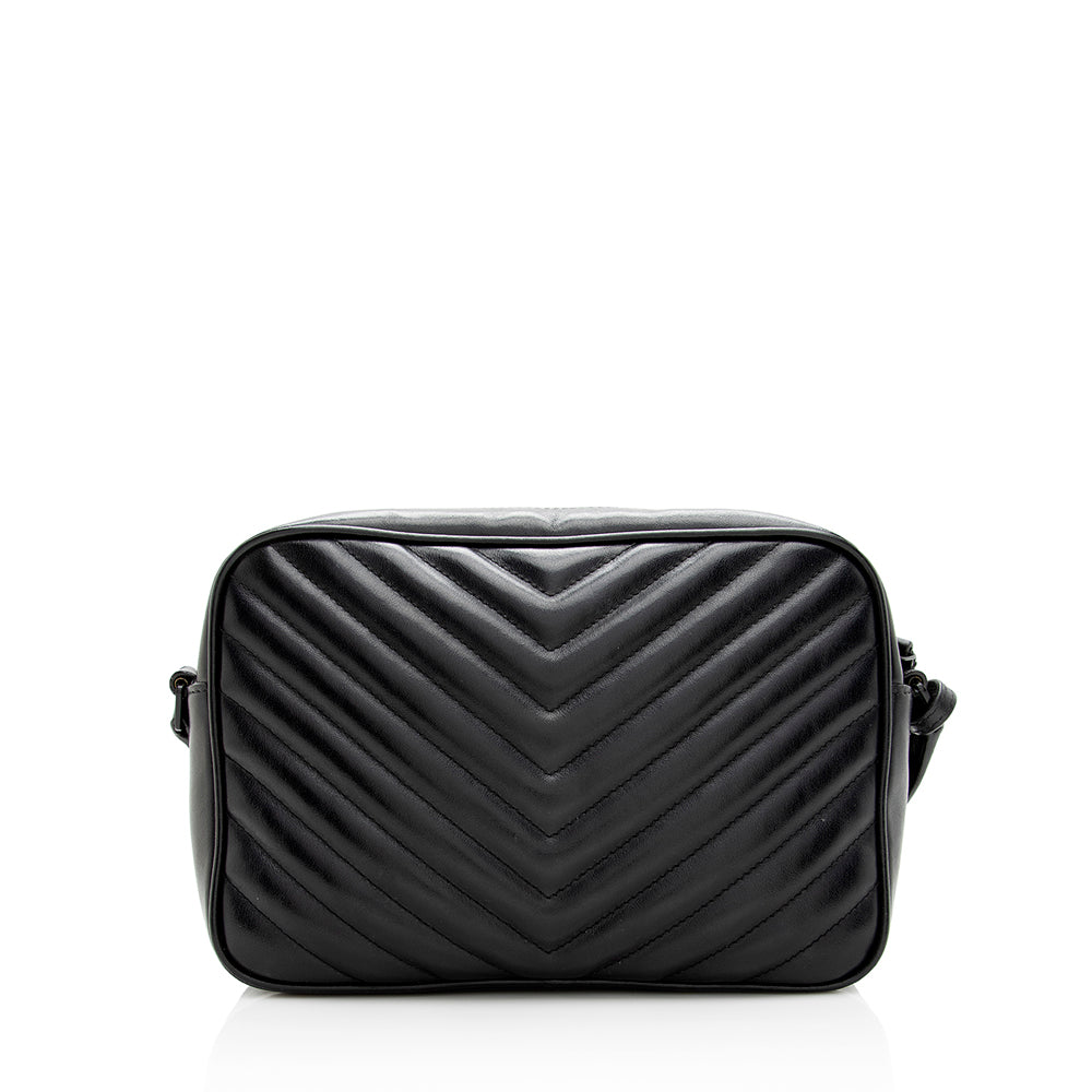 Saint Laurent Matelasse Calfskin Monogram Lou Camera Bag (SHF-dP4ylK)