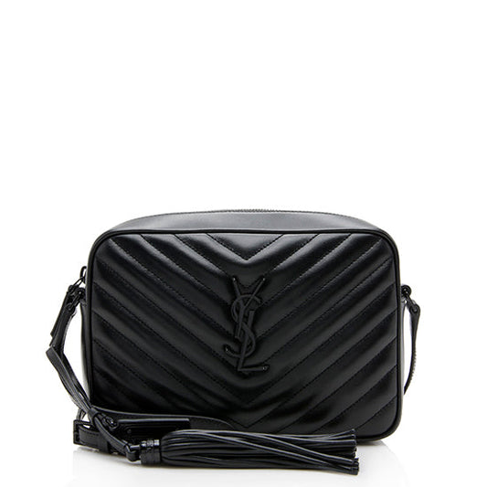Saint Laurent Matelasse Calfskin Monogram Lou Camera Bag (SHF-dP4ylK)