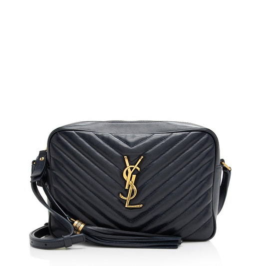 Saint Laurent Matelasse Calfskin Monogram Lou Camera Bag (SHF-aY71qS)