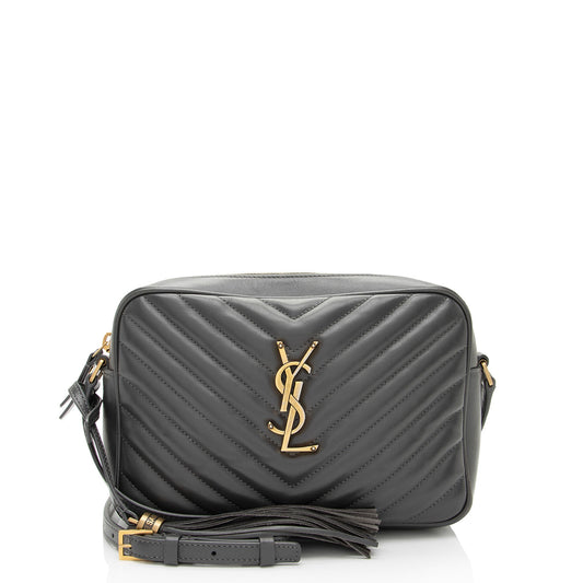 Saint Laurent Matelasse Calfskin Monogram Lou Camera Bag (SHF-Dlf8kG)