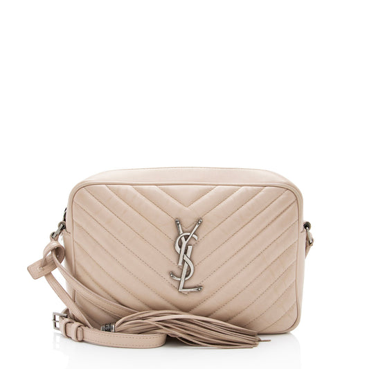 Saint Laurent Matelasse Calfskin Monogram Lou Camera Bag (SHF-enJ9ut)