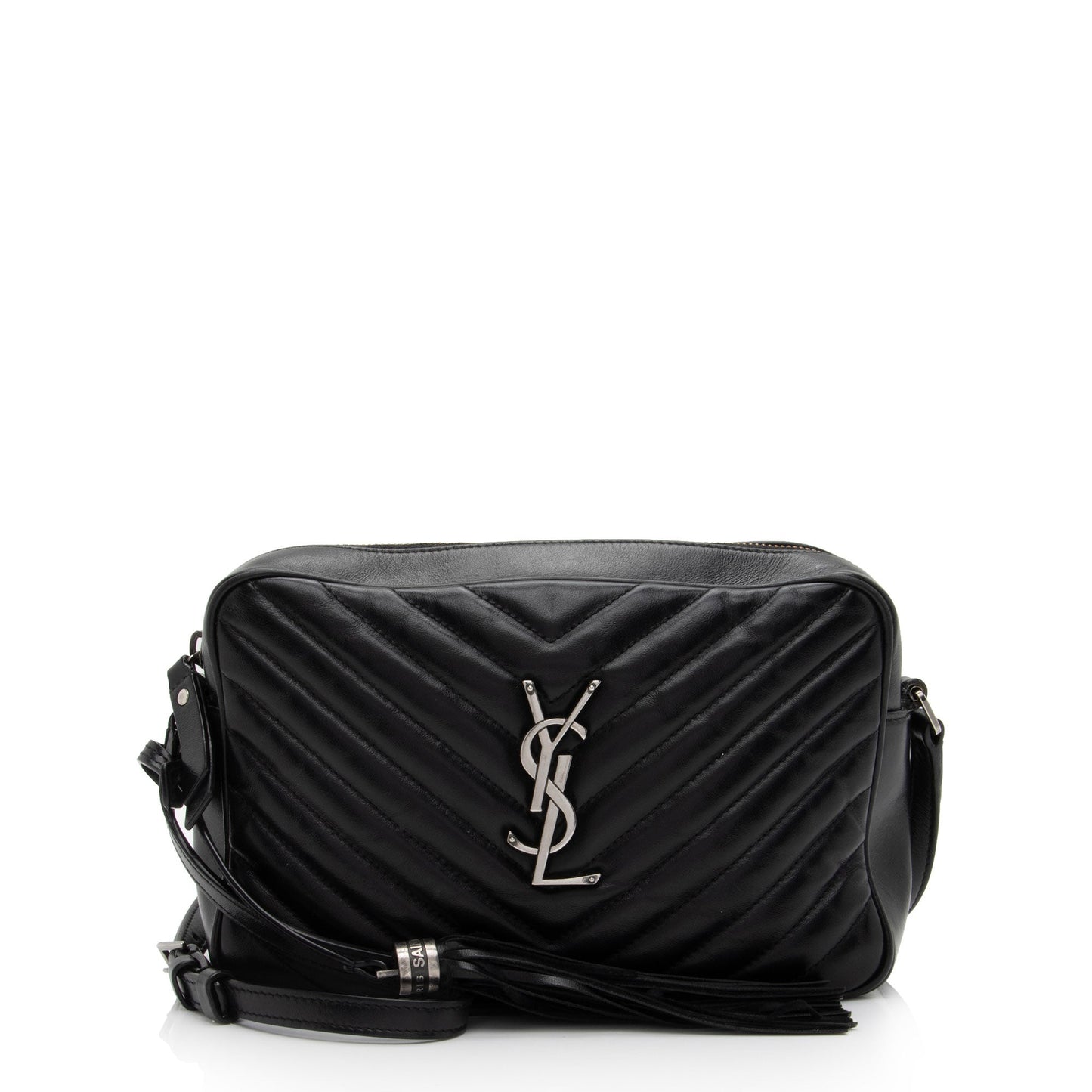 Saint Laurent Matelasse Calfskin Monogram Lou Camera Bag (SHF-017geY)