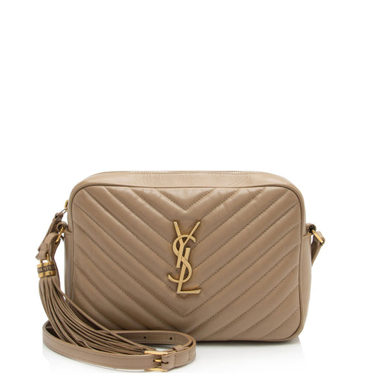 Saint Laurent Matelasse Calfskin Monogram Lou Camera Bag (SHF-5REUgE)