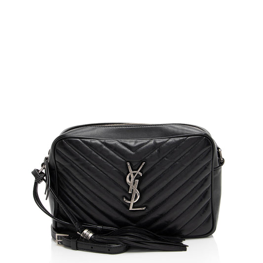 Saint Laurent Matelasse Calfskin Monogram Lou Camera Bag (SHF-ZcEqKL)