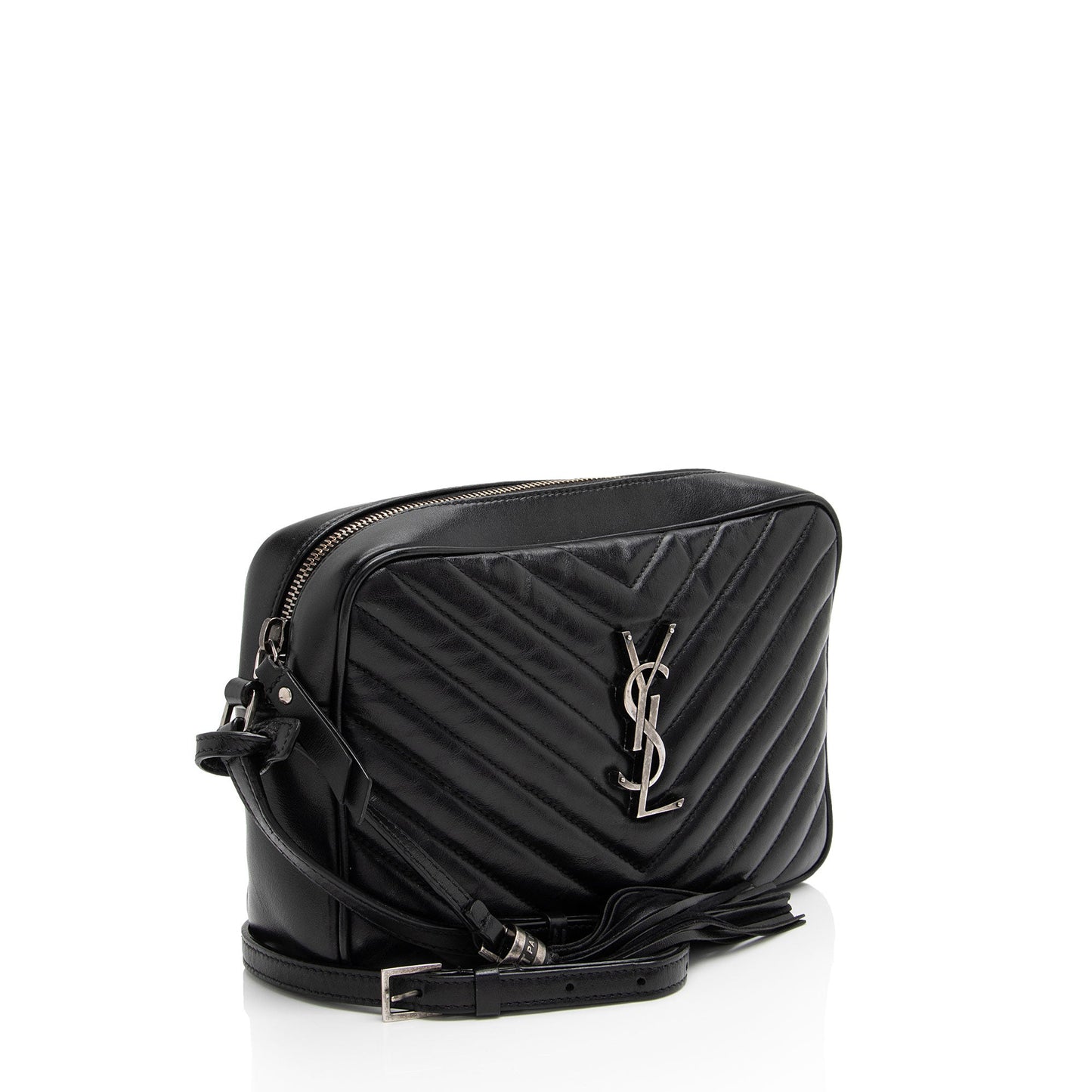 Saint Laurent Matelasse Calfskin Monogram Lou Camera Bag (SHF-ZcEqKL)