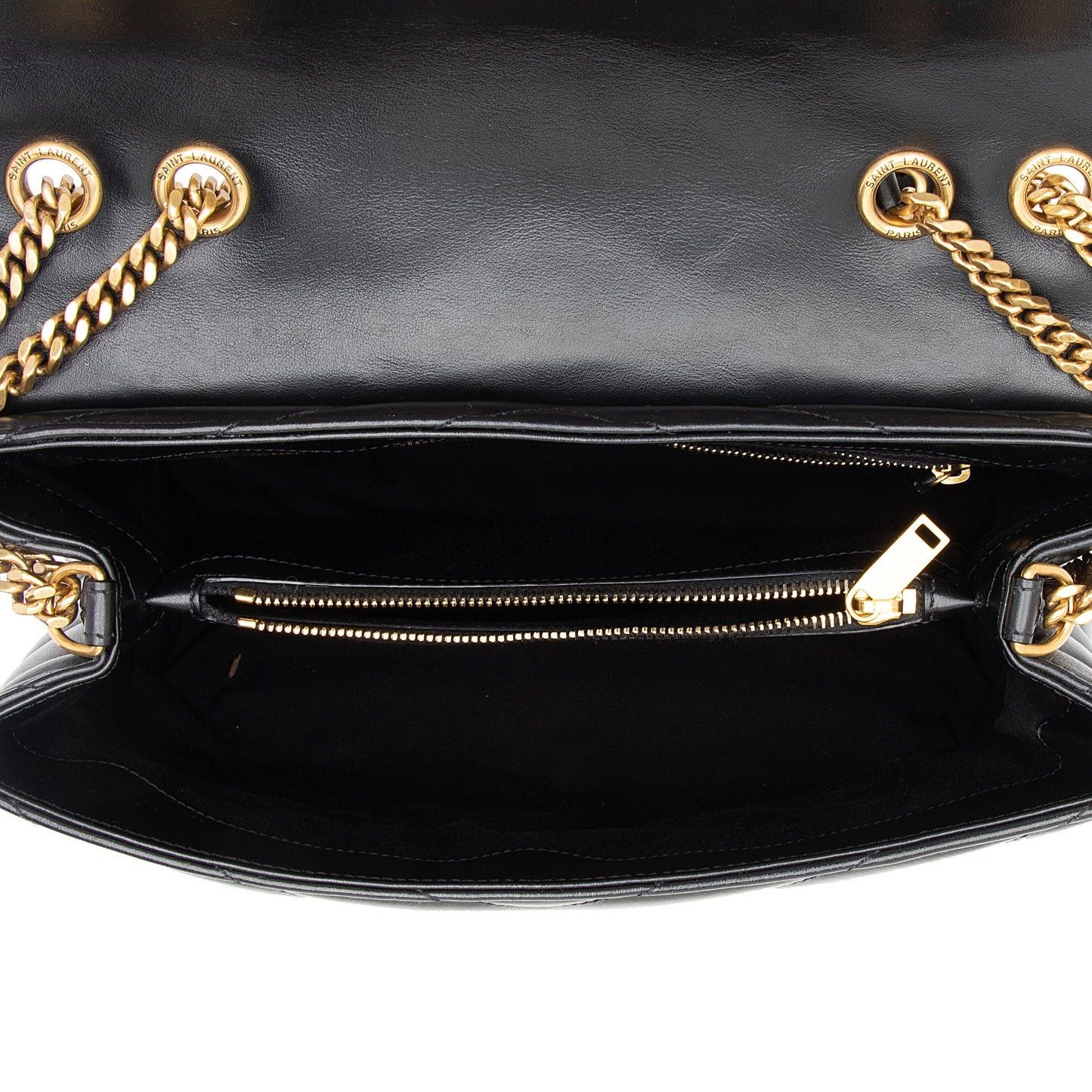 Saint Laurent Matelasse Calfskin Monogram LouLou Chain Medium Shoulder Bag (SHF-sPEp1X)