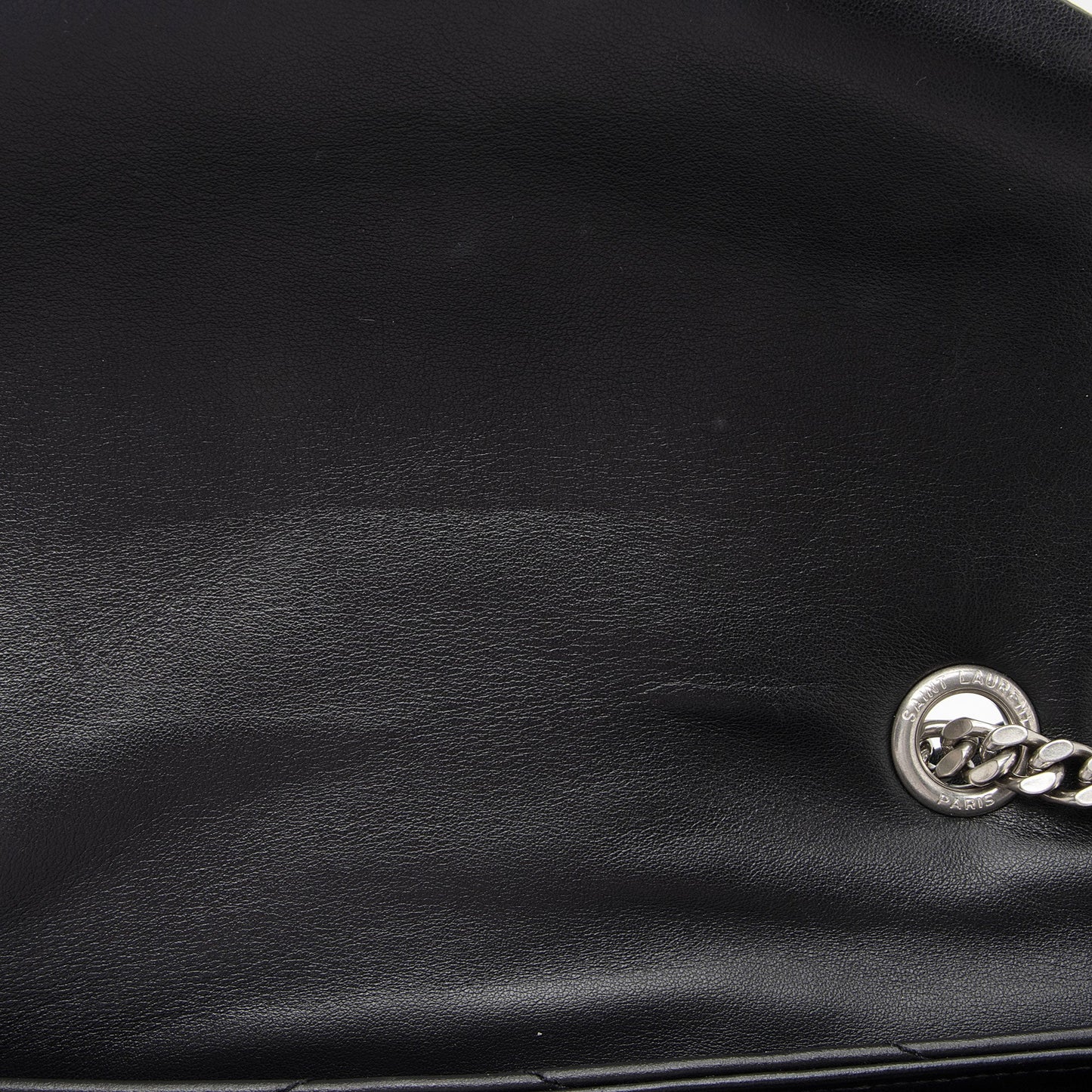 Saint Laurent Matelasse Calfskin Monogram LouLou Chain Medium Shoulder Bag (SHF-3CcYFQ)