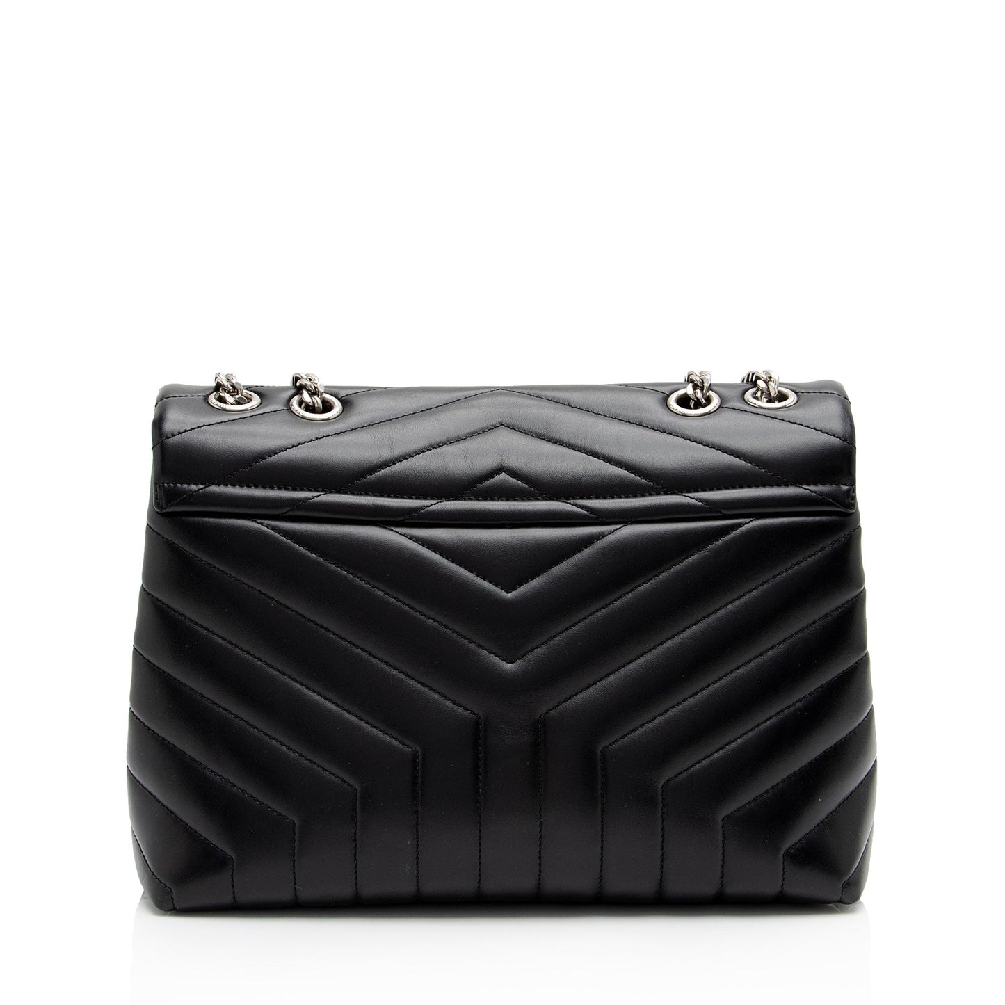 Saint Laurent Matelasse Calfskin Monogram LouLou Chain Medium Shoulder Bag (SHF-nVNU3H)