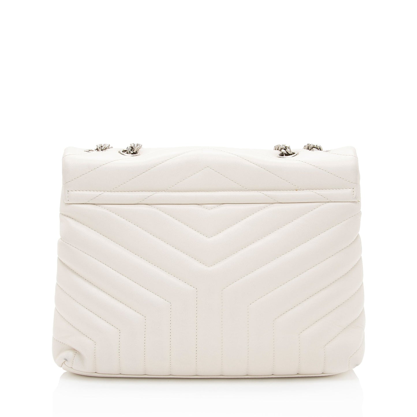 Saint Laurent Matelasse Calfskin Monogram LouLou Chain Medium Shoulder Bag (SHF-p5hSxF)