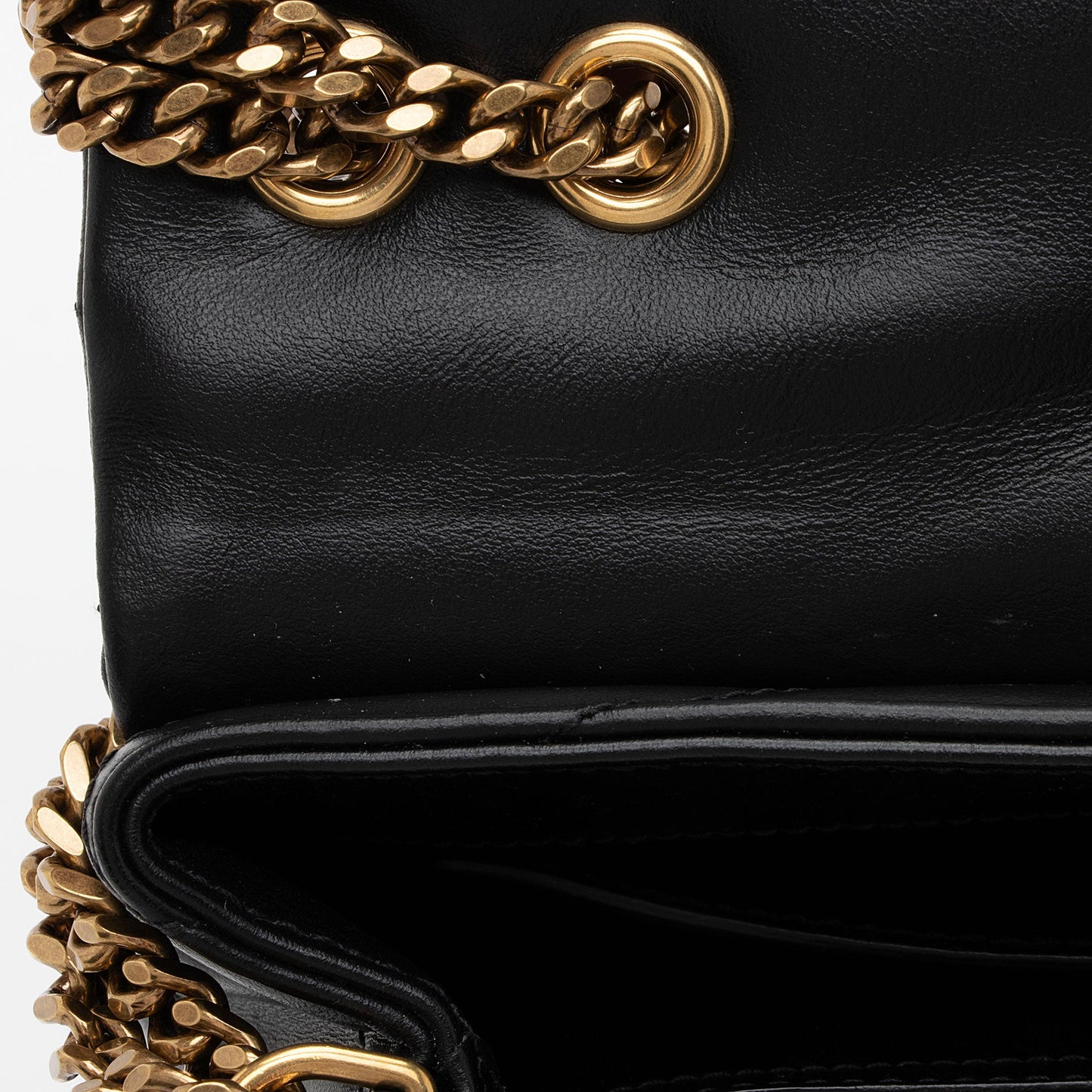 Saint Laurent Matelasse Calfskin Monogram LouLou Chain Small Crossbody Bag (SHF-8sE3HH)