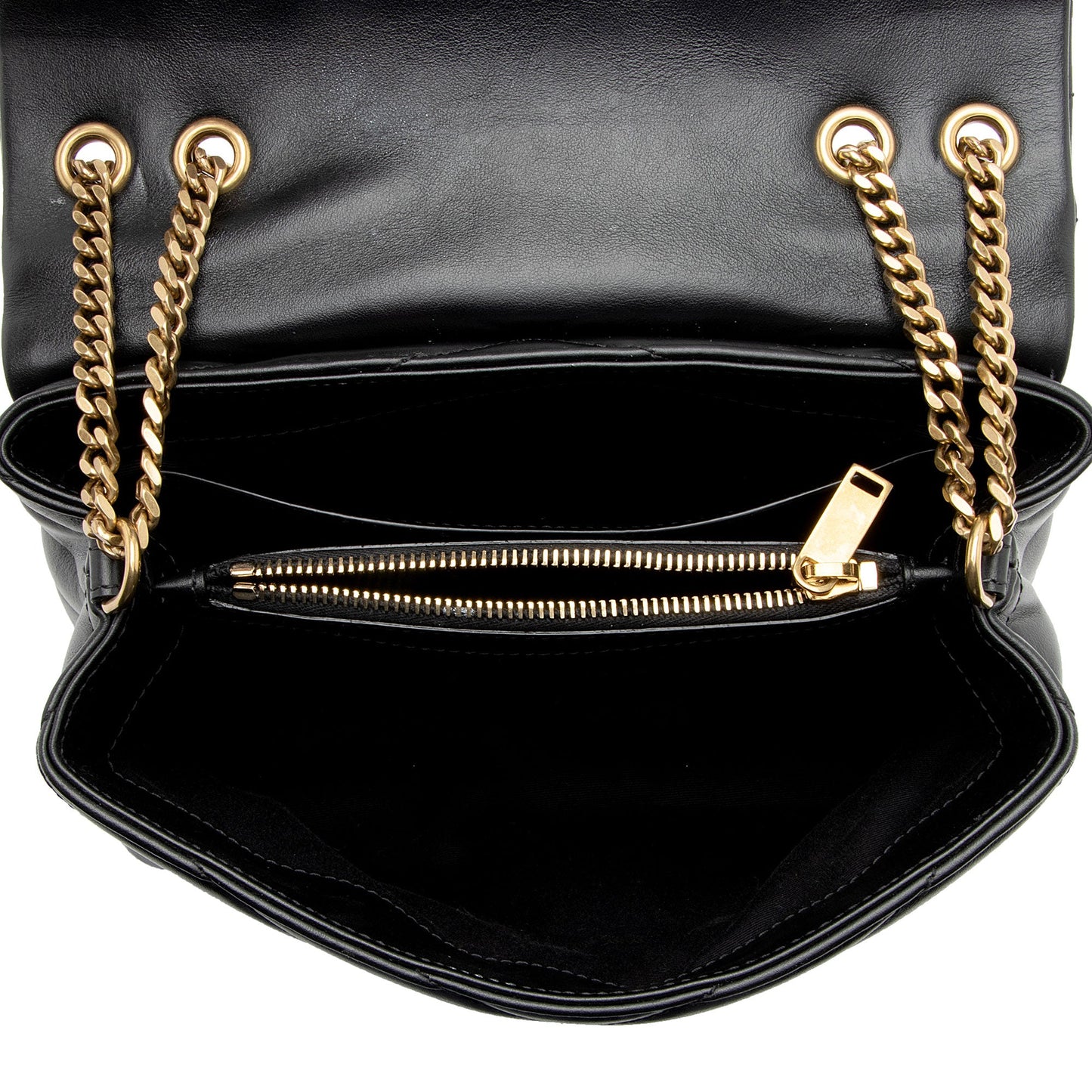 Saint Laurent Matelasse Calfskin Monogram LouLou Chain Small Crossbody (SHF-8o8aXB)