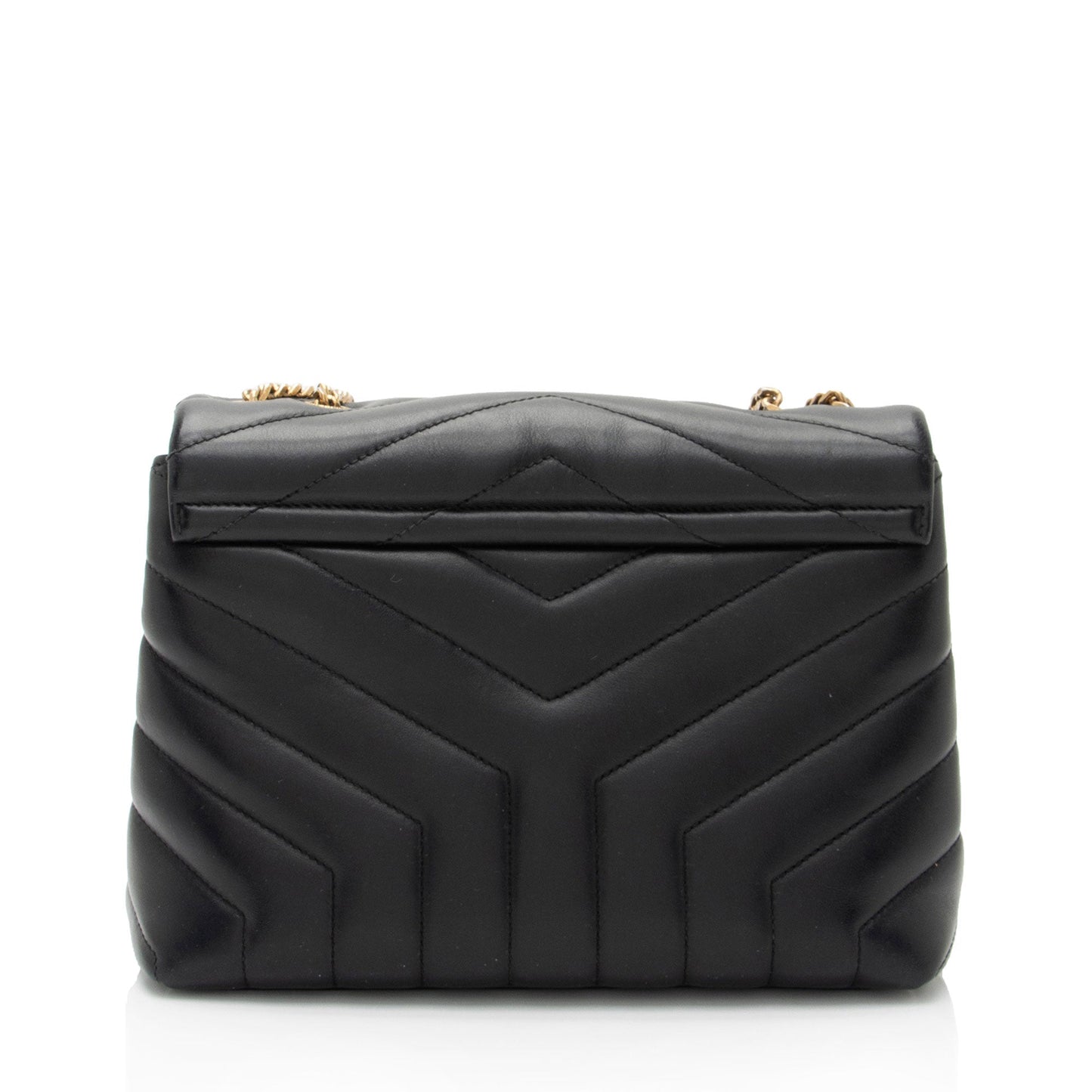 Saint Laurent Matelasse Calfskin Monogram LouLou Chain Small Crossbody Bag (SHF-s725vF)