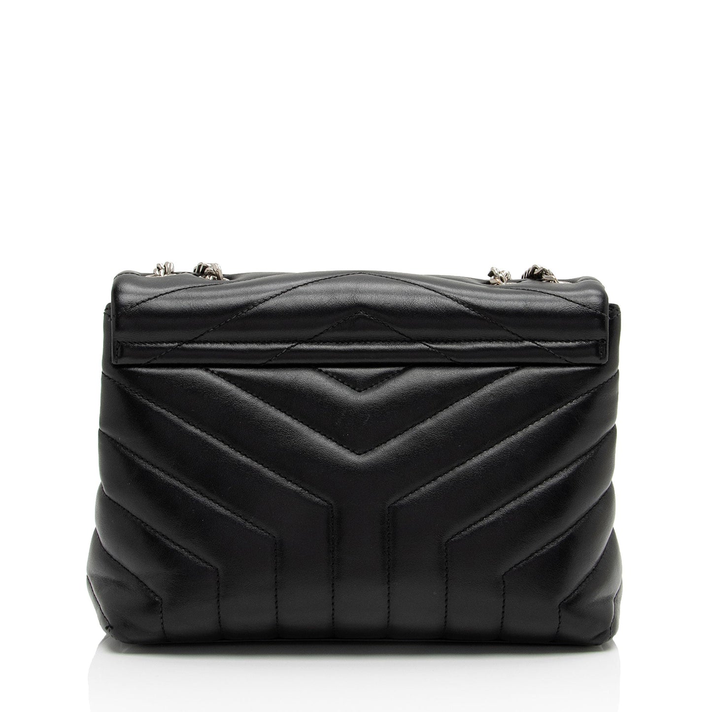 Saint Laurent Matelasse Calfskin Monogram LouLou Chain Small Crossbody Bag (SHF-XeDlWE)