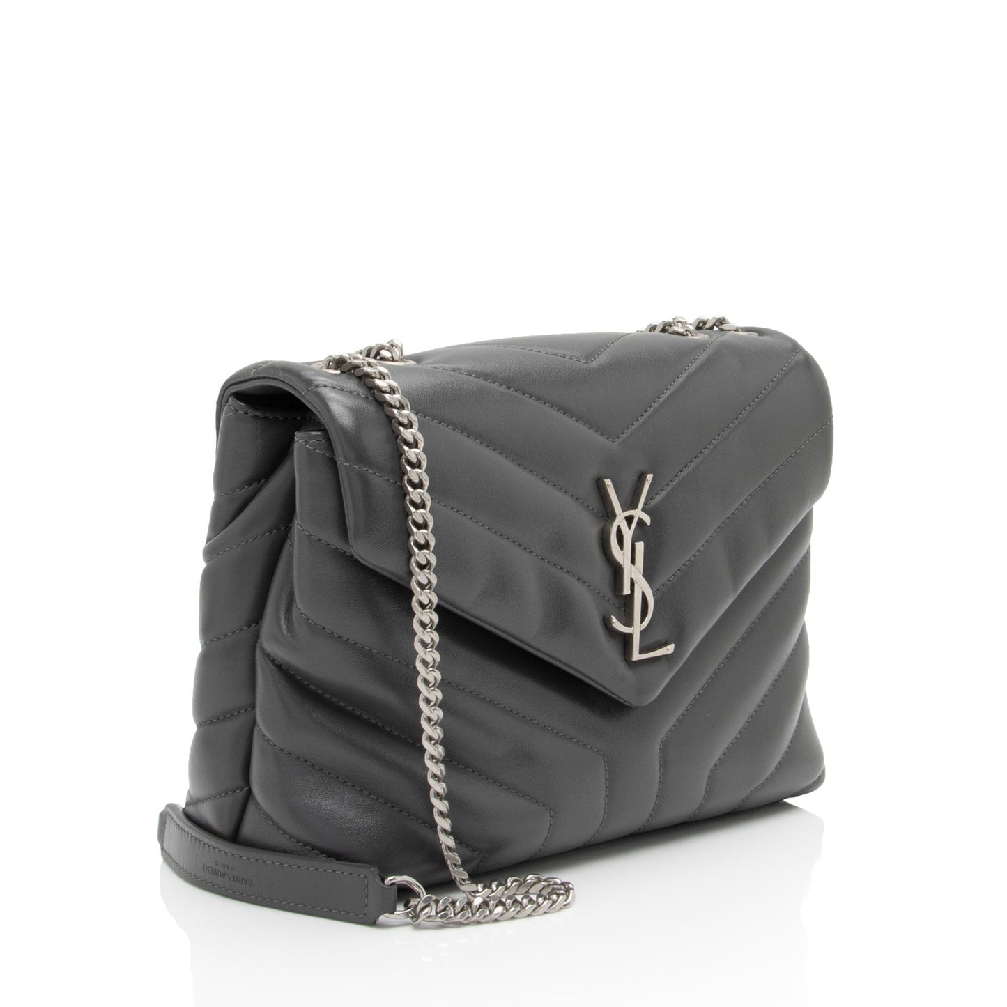 Saint Laurent Matelasse Calfskin Monogram LouLou Chain Small Crossbody (SHF-B5OsZv)