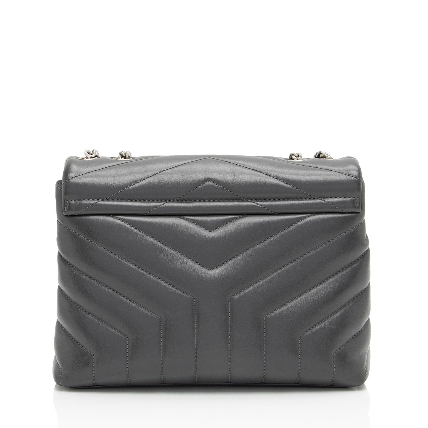 Saint Laurent Matelasse Calfskin Monogram LouLou Chain Small Crossbody (SHF-B5OsZv)