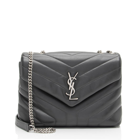 Saint Laurent Matelasse Calfskin Monogram LouLou Chain Small Crossbody (SHF-B5OsZv)