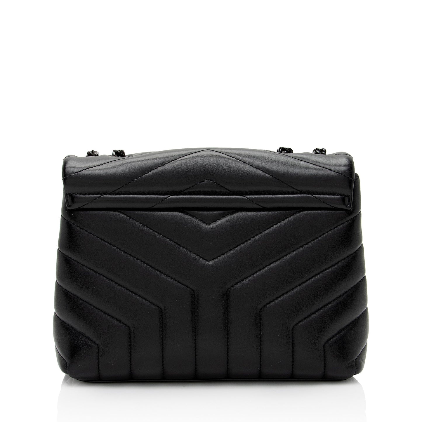 Saint Laurent Matelasse Calfskin Monogram LouLou Chain Small Crossbody (SHF-acKu6w)