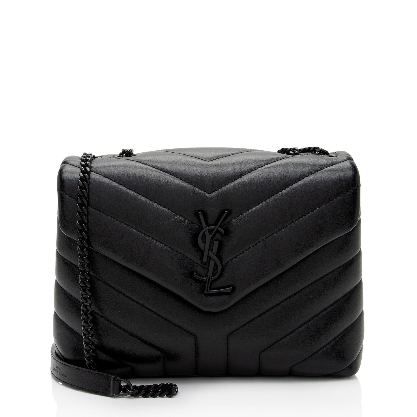 Saint Laurent Matelasse Calfskin Monogram LouLou Chain Small Crossbody (SHF-acKu6w)