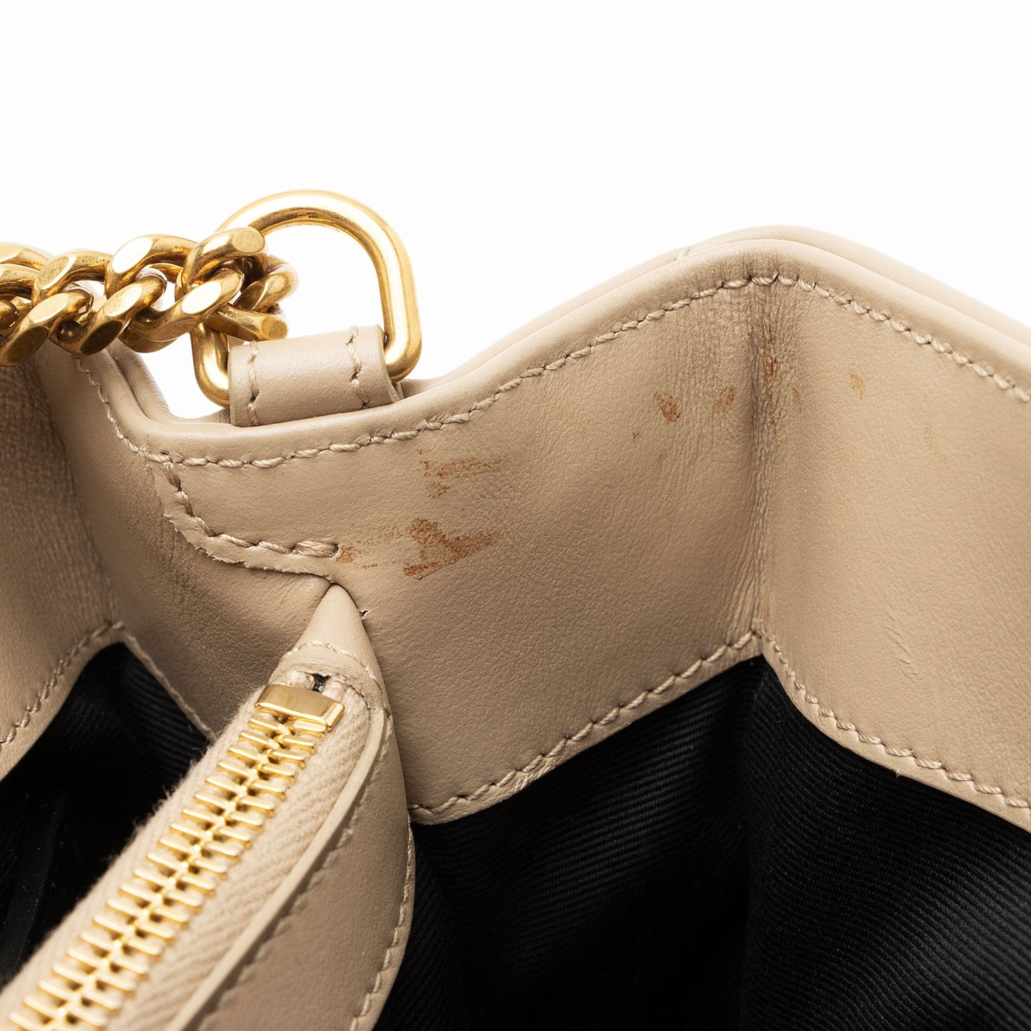 Saint Laurent Matelasse Calfskin Monogram LouLou Chain Small Crossbody (SHF-XSfoNV)
