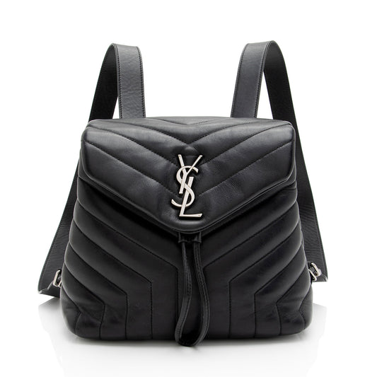 Saint Laurent Matelasse Calfskin Monogram LouLou Small Backpack (SHF-HvZDX3)