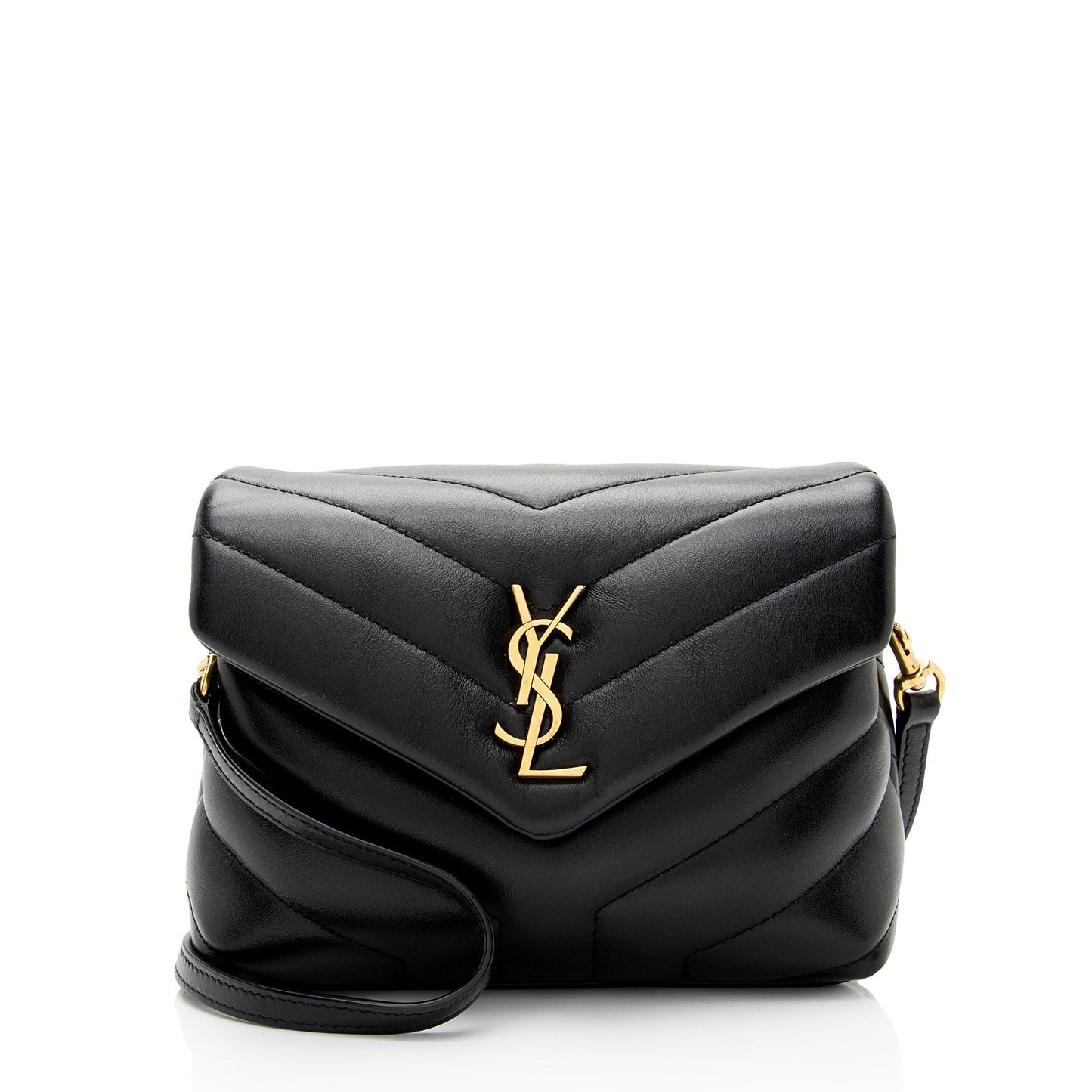 Saint Laurent Matelasse Calfskin Monogram LouLou Toy Crossbody Bag (SHF-8TLGZ0)